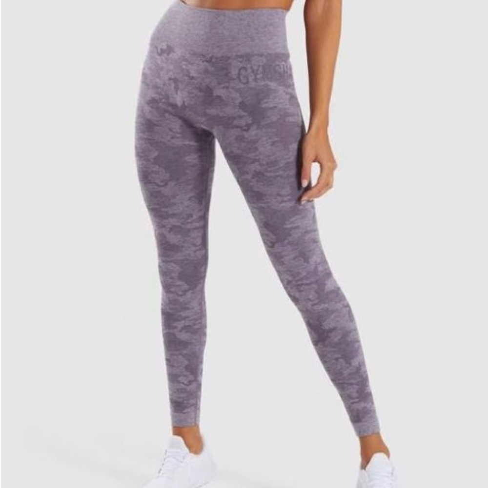Gymshark Camo Leggings - Purple